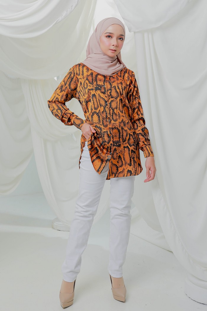 Layla Blouse - LB203 Batik Orange